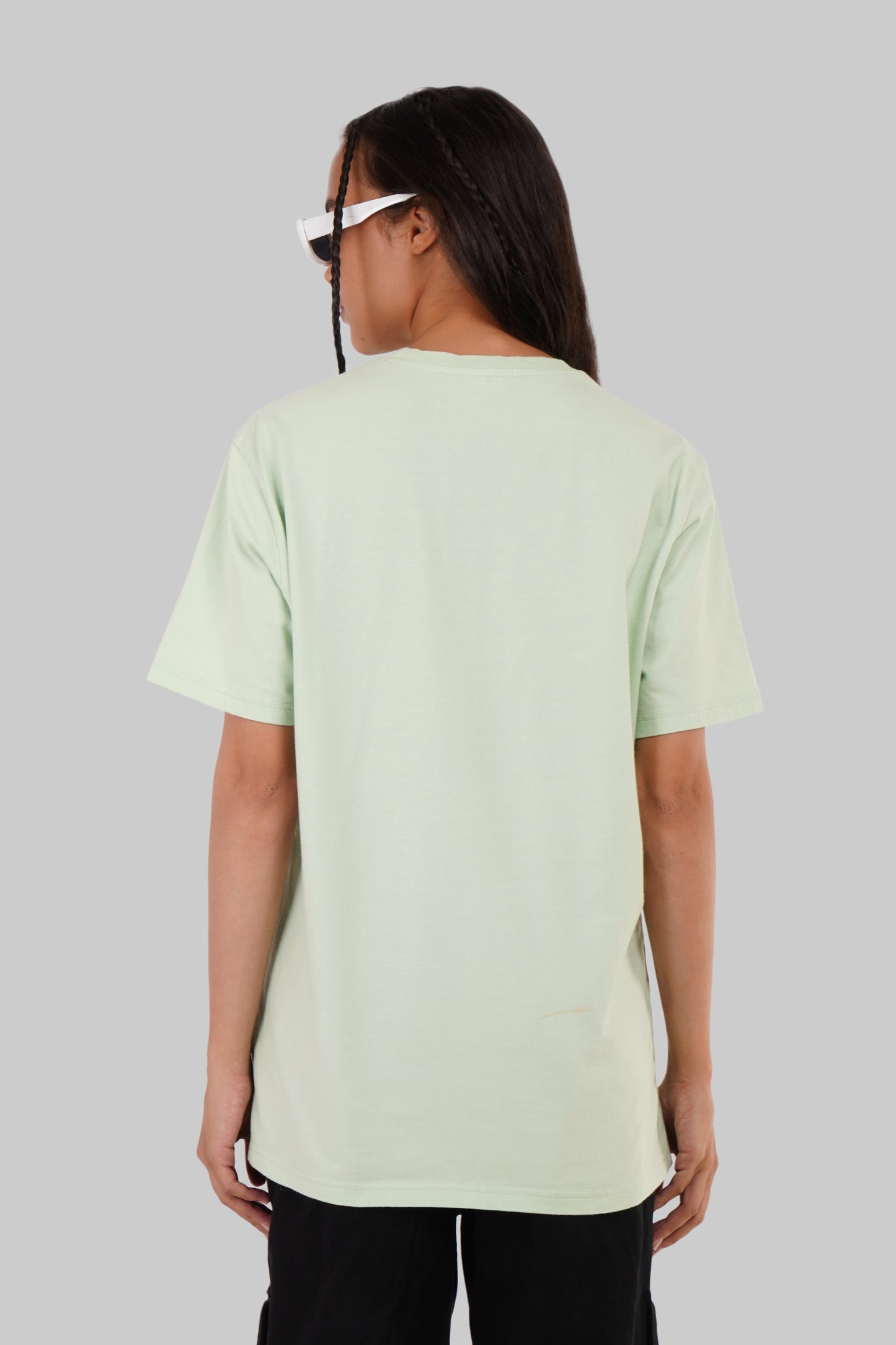 Not In The Mood Pastel Green Boyfriend Fit T-Shirt Women