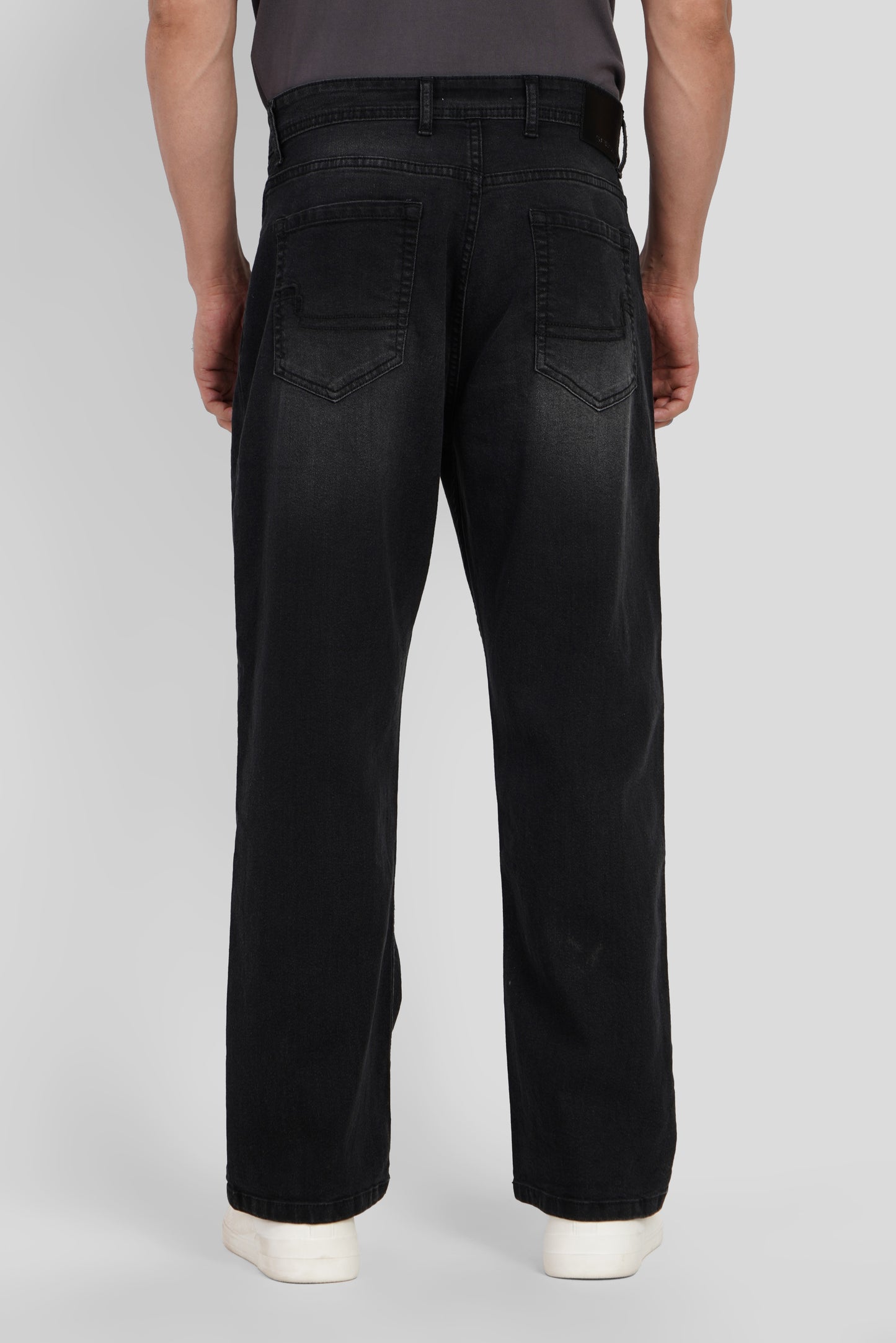 Black High Rise Men's Bootcut Jeans