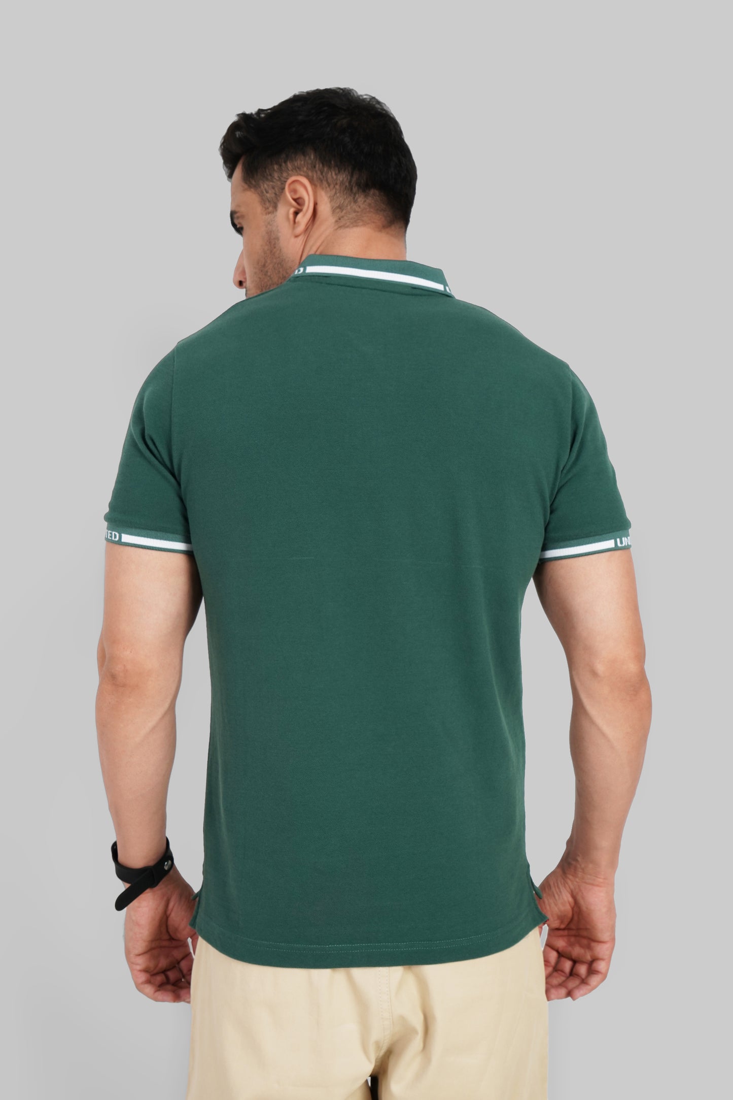 Green Logo Print Polo T-Shirt