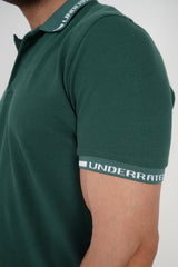 Green Logo Print Polo T-Shirt