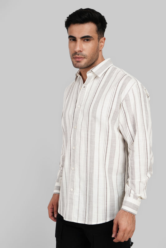 Light Brown Striped Shirt