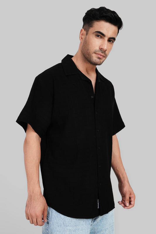 Black Textured Shirt