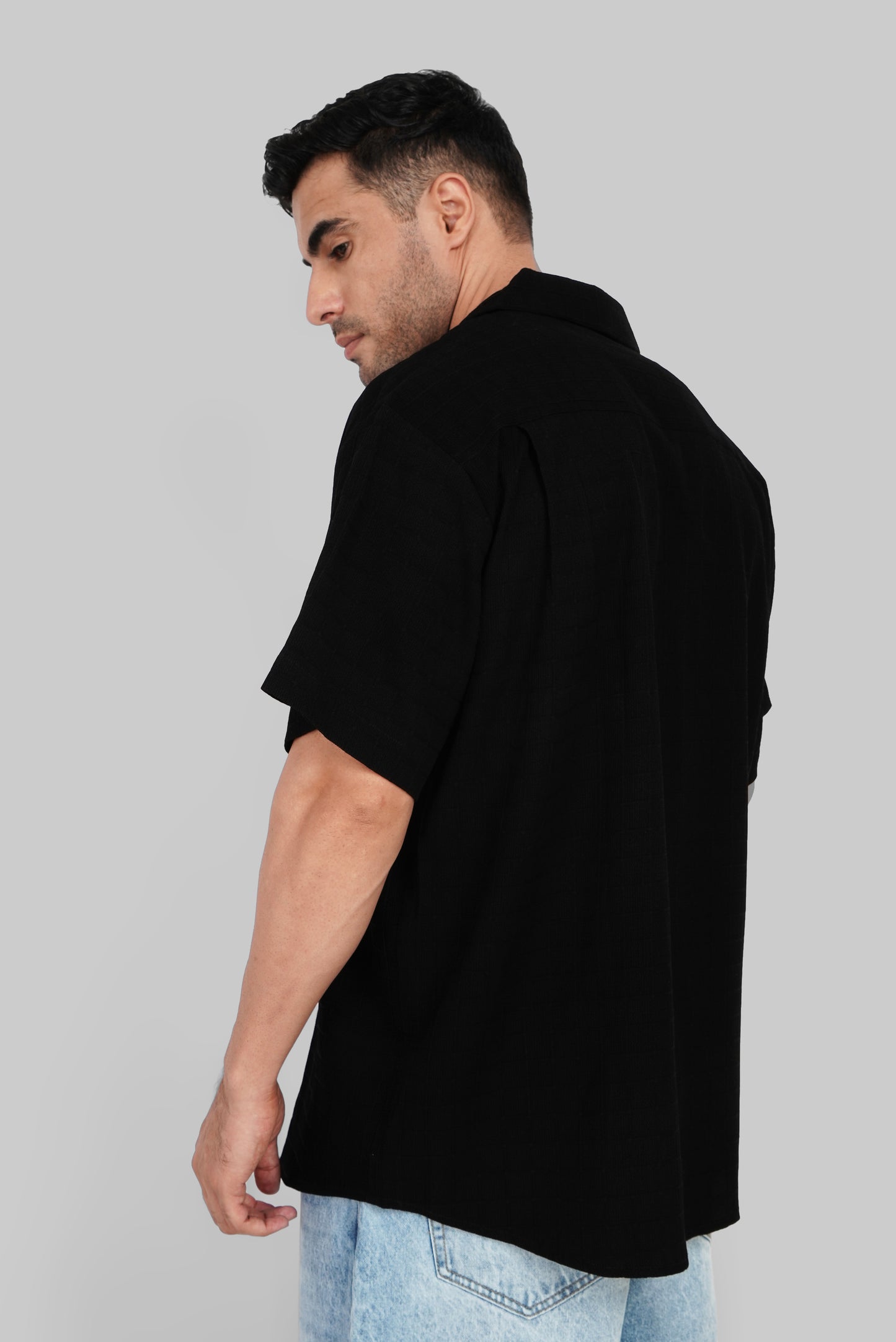 Black Textured Shirt