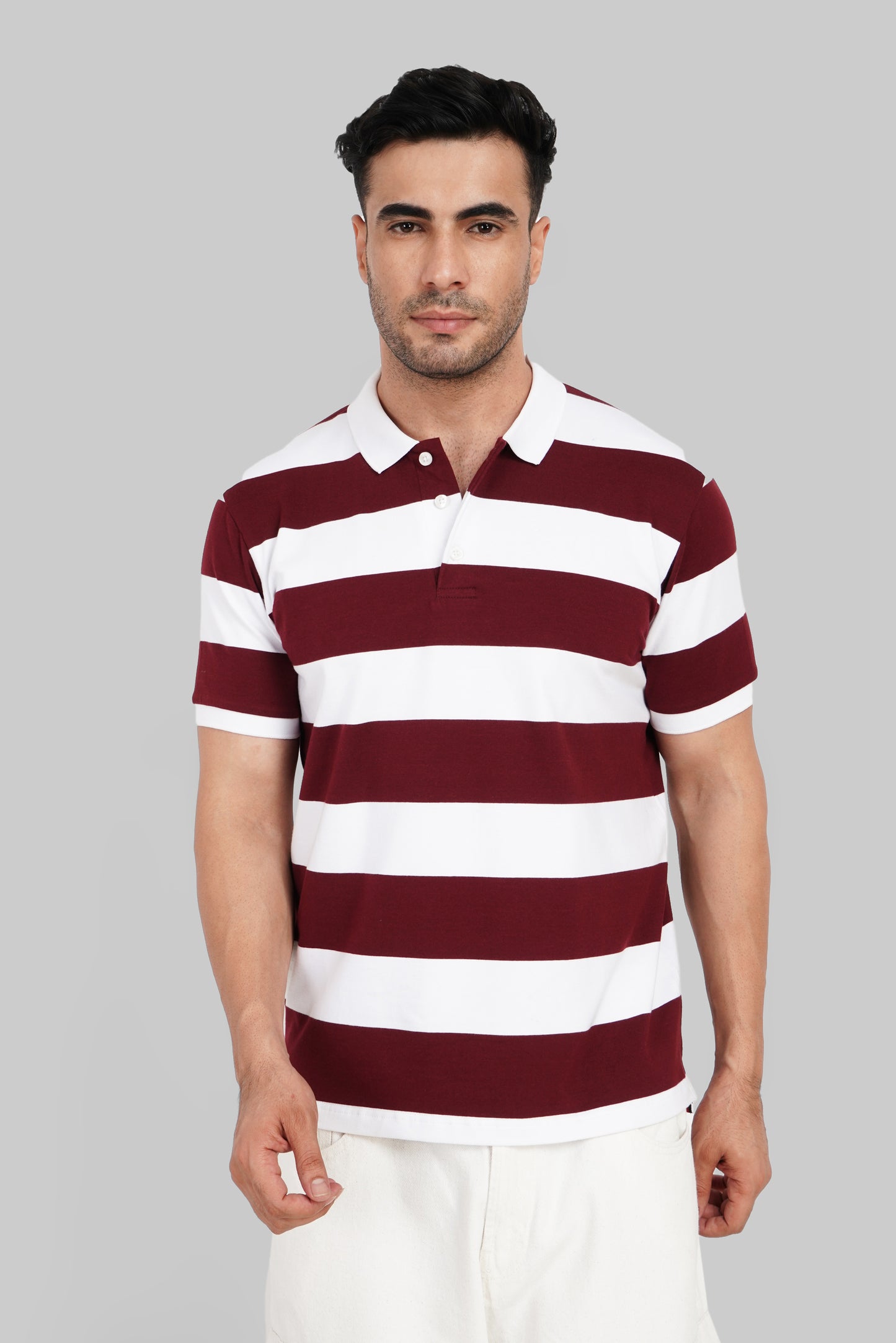 Maroon Rugby Polo T-Shirt