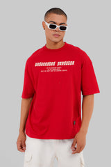 Sabertooth Red Baggy Fit T-Shirt Men