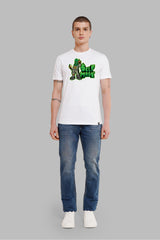 Self Made Gangster White Printed T-Shirt