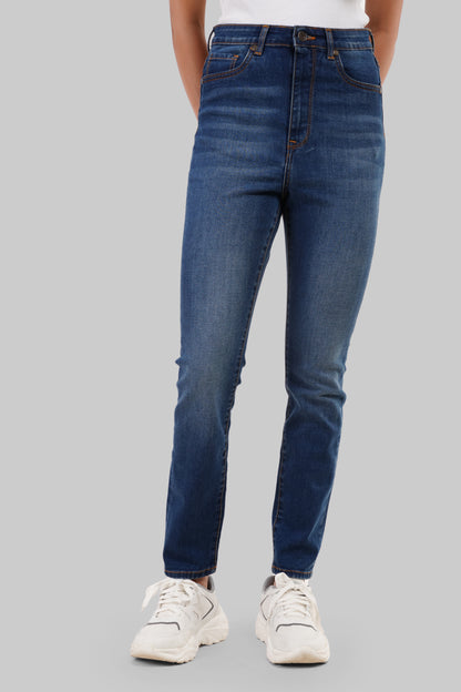 Indigo High Rise Skinny Women Jeans Pic 1