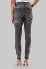 Grey High Rise Skinny Women Jeans Pic 3