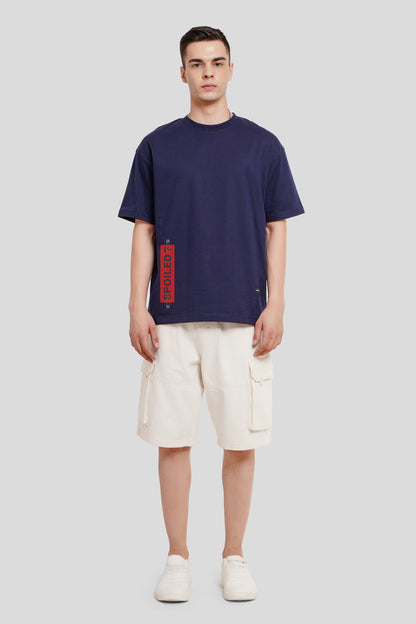 Spoiled Navy Blue Oversized Fit T-Shirt Men