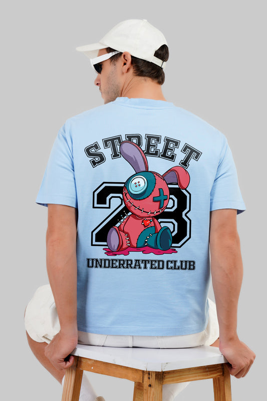 Street 23 Powder Blue Printed T-Shirt