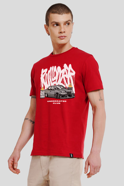 Street Racer Red Printed T-Shirt