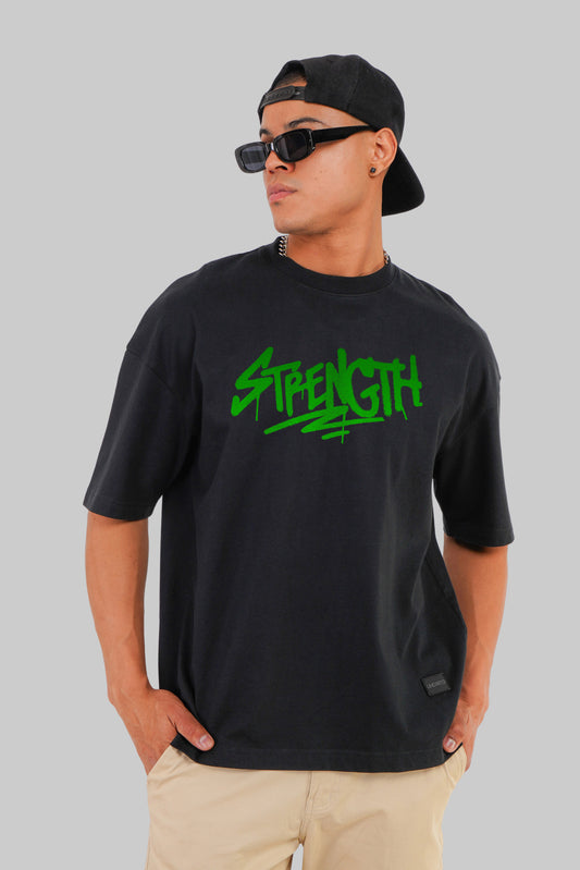 Strength Street Club Black Baggy Fit T-Shirt Men