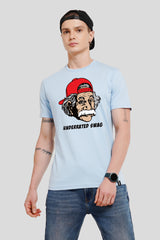 Swag Powder Blue Printed T-Shirt