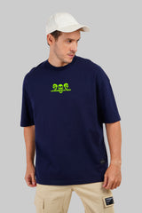 Talons Of Death Navy Blue Baggy Fit T-Shirt Men Pic 2