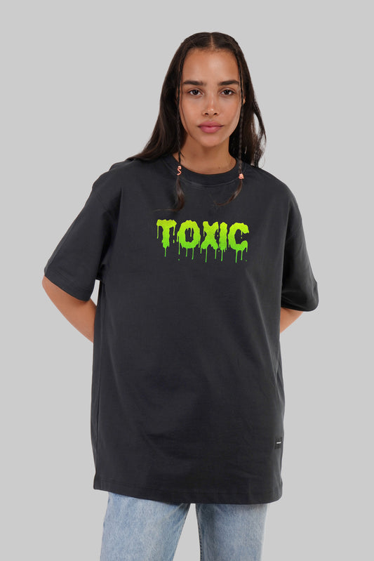 Toxic Black Oversized Fit T-Shirt Women