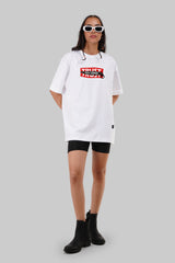 Trust No One White Oversized Fit T-Shirt Women