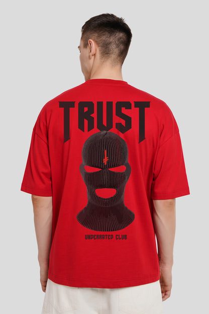 Trust Red Baggy Fit T-Shirt Men