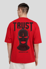 Trust Red Baggy Fit T-Shirt Men