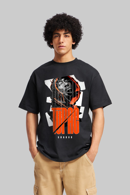 Tupac Swag Black Oversized Fit T-Shirt Men Pic 1