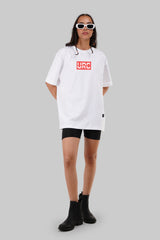 URC Logo White Oversized Fit T-Shirt Women