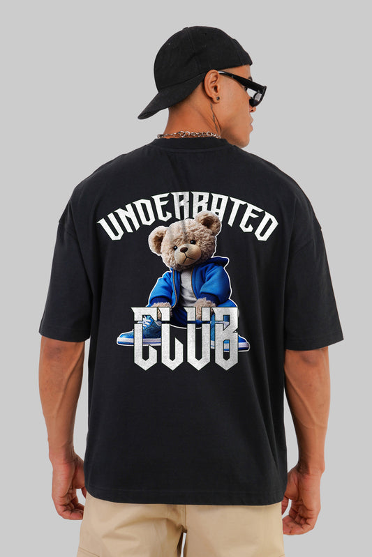 Underrated Club Teddy Black Baggy Fit T-Shirt Men