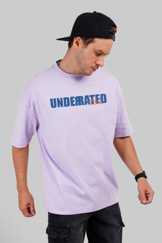 Underrated Classic II Typography Lilac Baggy Fit T-Shirt Men