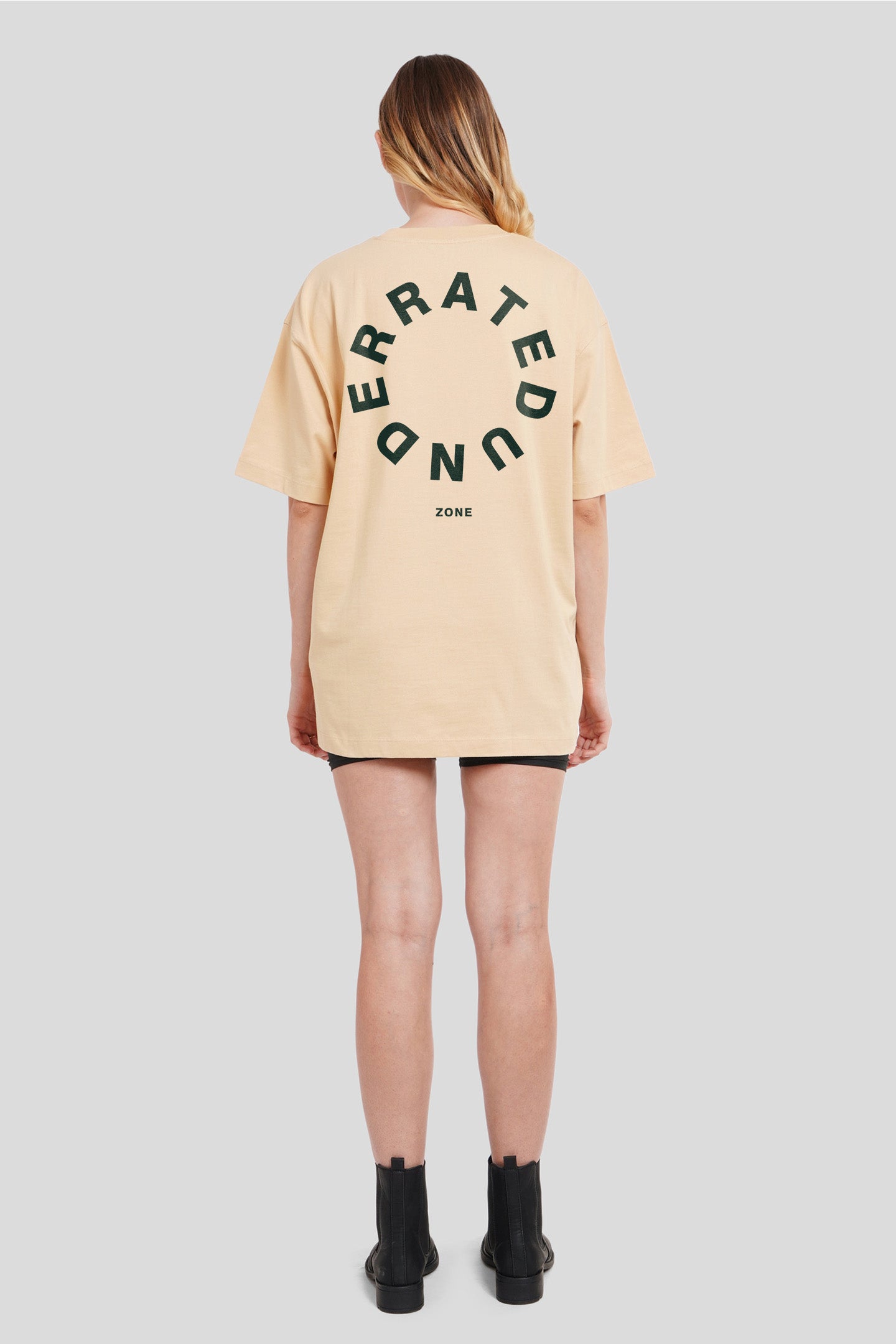 Zone Beige Oversized Fit T-Shirt Women