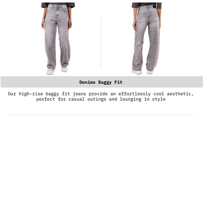 Fit Guide Of Baggy Fit Women Denim