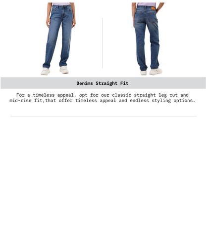 Fit Guide Of Straight Fit Women Denim