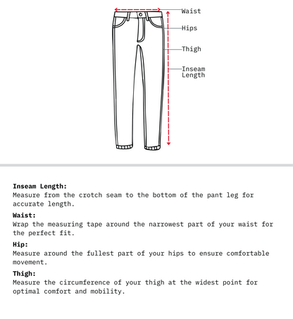 Measurement Guide Of Straight Fit Women Denim