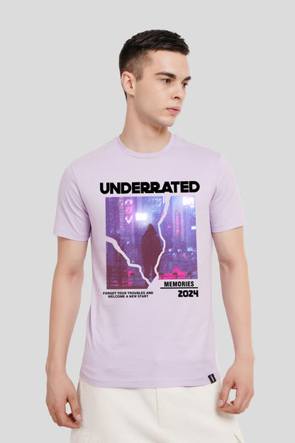 Cityscape Dreams Lilac Printed T-Shirt