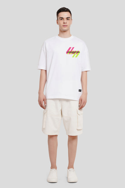 Neon Pocket White Printed T-Shirt