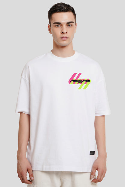 Neon Pocket White Printed T-Shirt