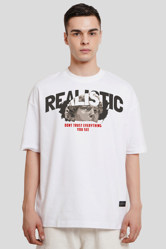 Realistic White Printed T-Shirt