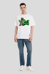 Self Made White Printed T Shirt Men Oversized Fit With Front Design Pic 4