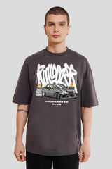 Street Racer Dark Grey Printed T-Shirt