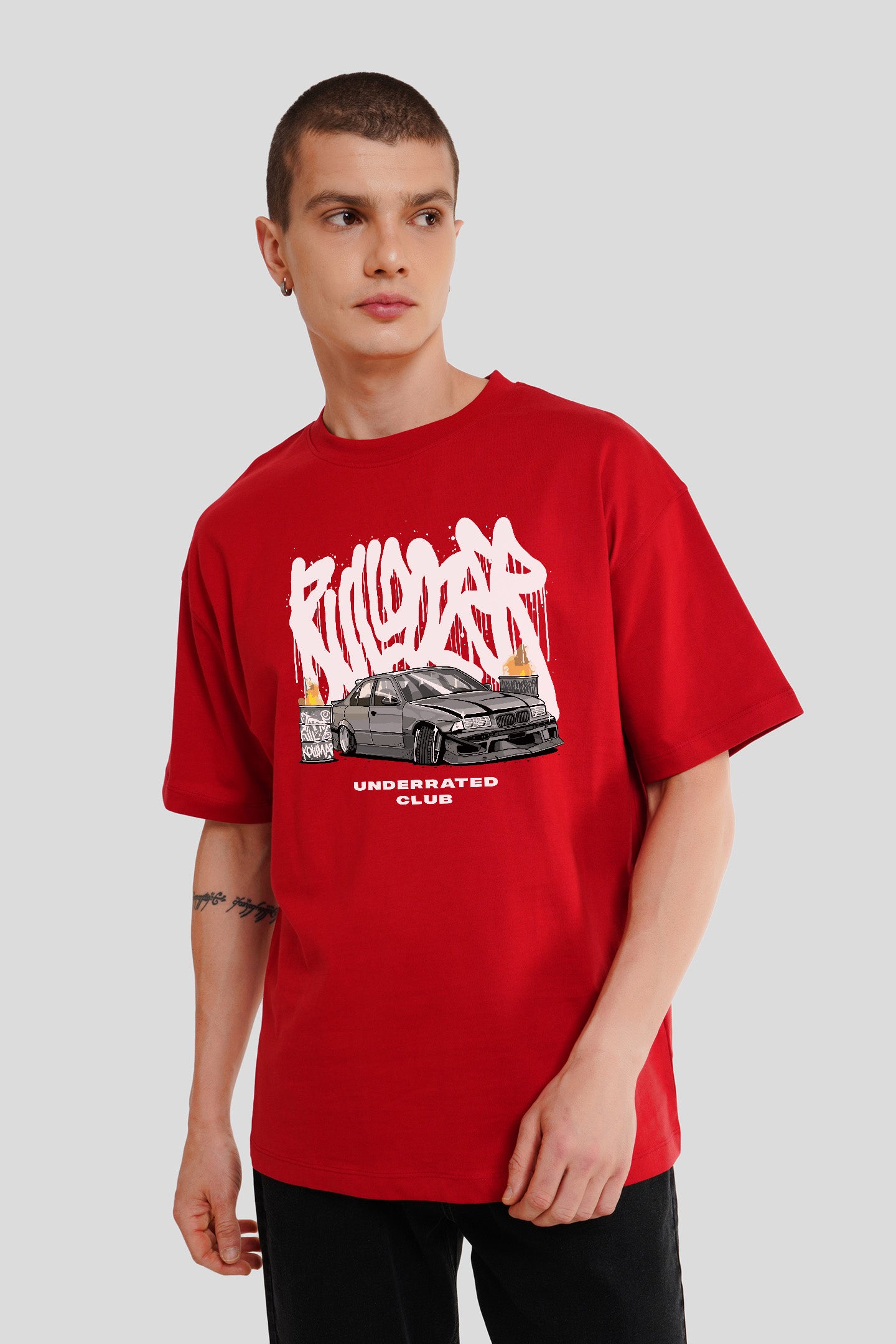 Street Racer Red Printed T-Shirt