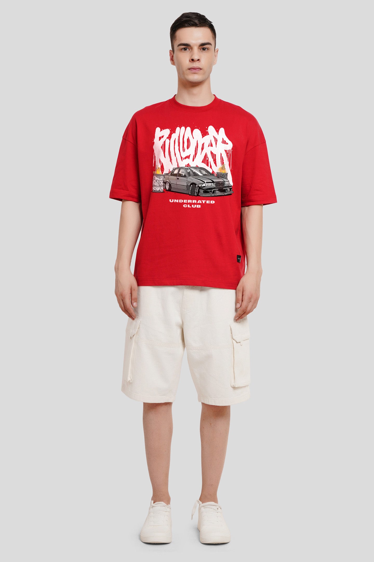 Street Racer Red Printed T-Shirt