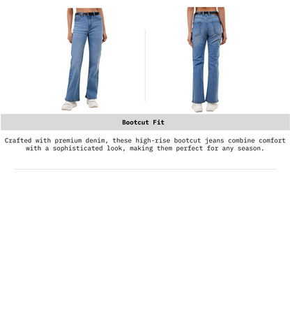 Fit Guide Of Women Denim Bootcut Fit