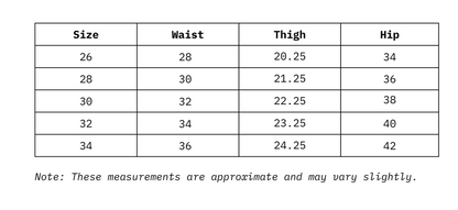 Size Chart Of Women Denim Bootcut Fit in inches