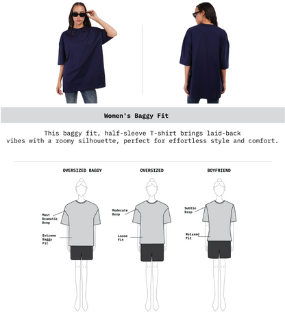 Fit Guide Of Women Baggy Fit T-Shirt